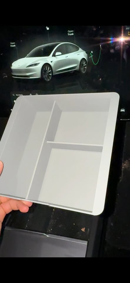 Centre Console Organiser Tray — Tesla Model Y Juniper (2025) & Model 3 Highland